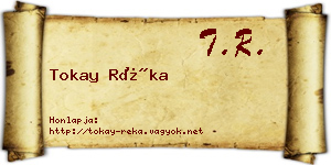 Tokay Réka névjegykártya